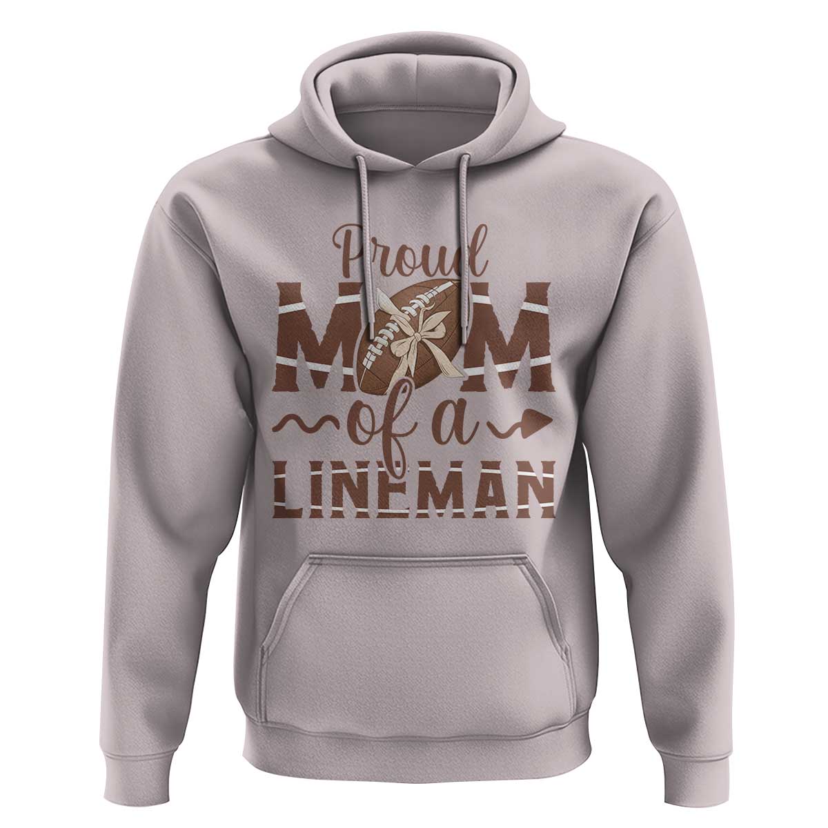 Football Mom Gift Hoodie Proud Mom Of A Lineman - Wonder Print Shop