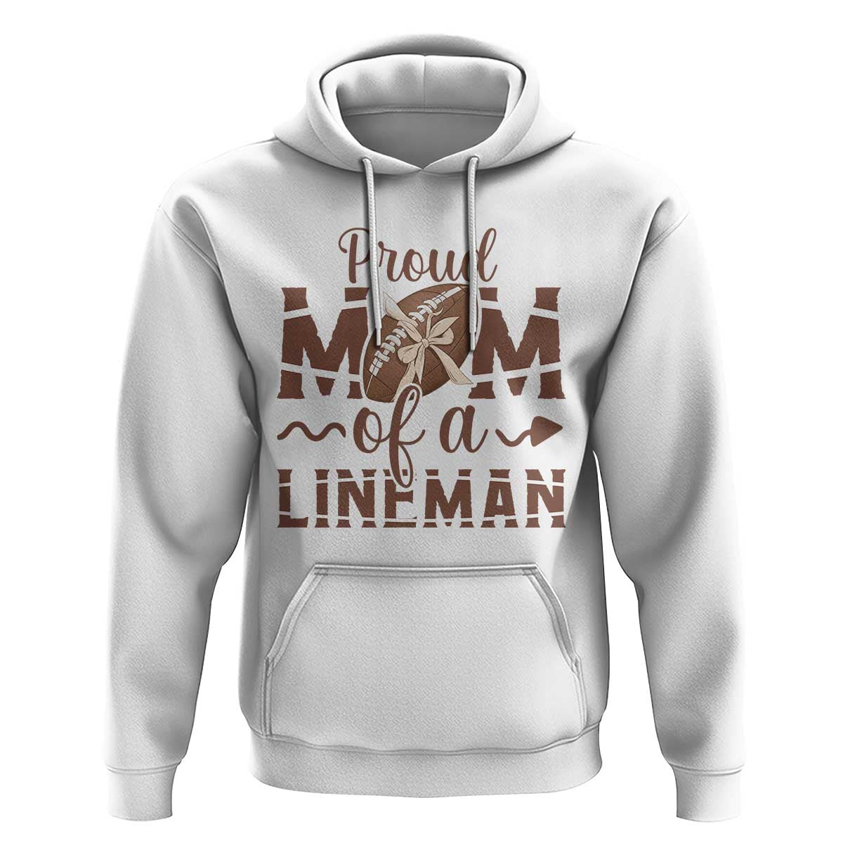 Football Mom Gift Hoodie Proud Mom Of A Lineman - Wonder Print Shop