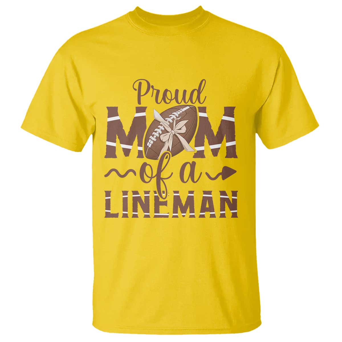 Football Mom Gift T Shirt Proud Mom Of A Lineman - Wonder Print Shop
