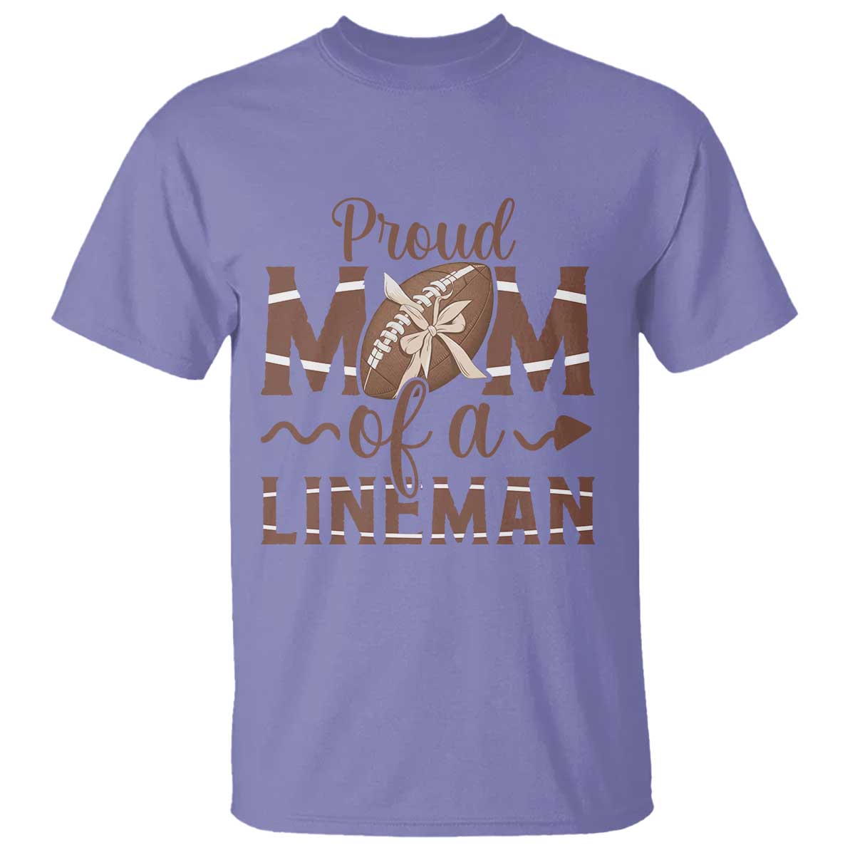 Football Mom Gift T Shirt Proud Mom Of A Lineman - Wonder Print Shop