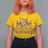 Football Mom Gift T Shirt For Women Proud Mom Of A Lineman - Wonder Print Shop