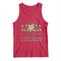 Football Mom Gift Tank Top Proud Mom Of A Lineman - Wonder Print Shop