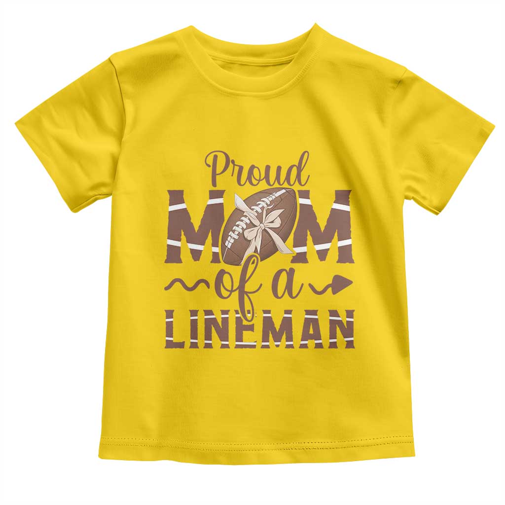 Football Mom Gift Toddler T Shirt Proud Mom Of A Lineman - Wonder Print Shop