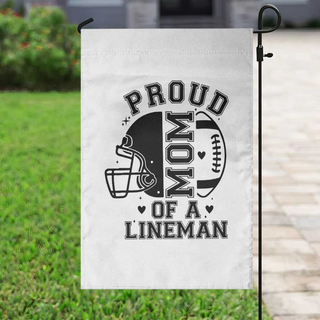 Proud Mom Of A Lineman Garden Flag Football Fan Gift For Women - Wonder Print Shop