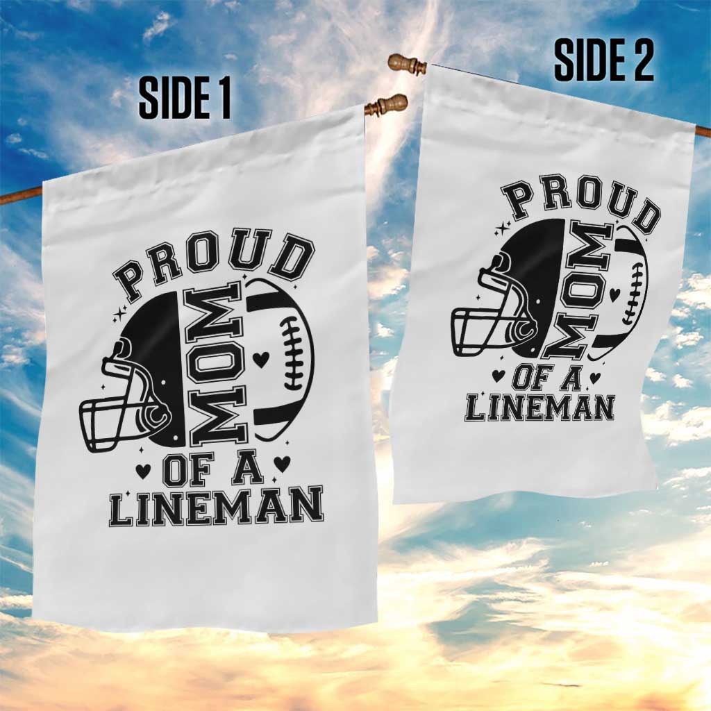 Proud Mom Of A Lineman Garden Flag Football Fan Gift For Women - Wonder Print Shop
