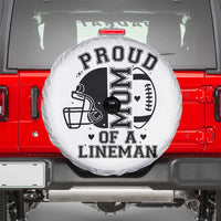 Proud Mom Of A Lineman Spare Tire Cover Football Fan Gift For Women - Wonder Print Shop