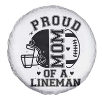 Proud Mom Of A Lineman Spare Tire Cover Football Fan Gift For Women - Wonder Print Shop