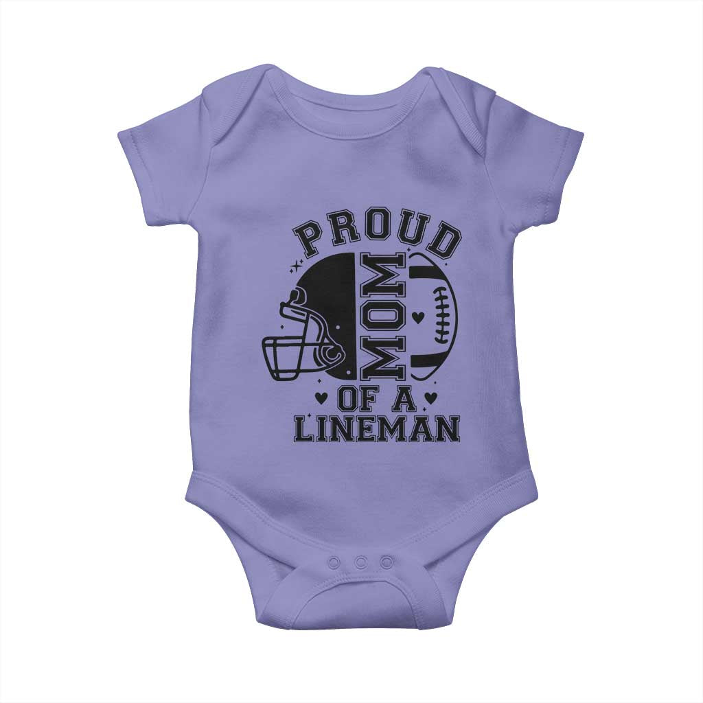 Proud Mom Of A Lineman Baby Onesie Football Fan Gift For Women - Wonder Print Shop