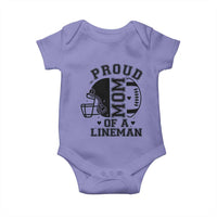 Proud Mom Of A Lineman Baby Onesie Football Fan Gift For Women - Wonder Print Shop