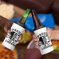Proud Mom Of A Lineman 4 in 1 Can Cooler Tumbler Football Fan Gift For Women - Wonder Print Shop