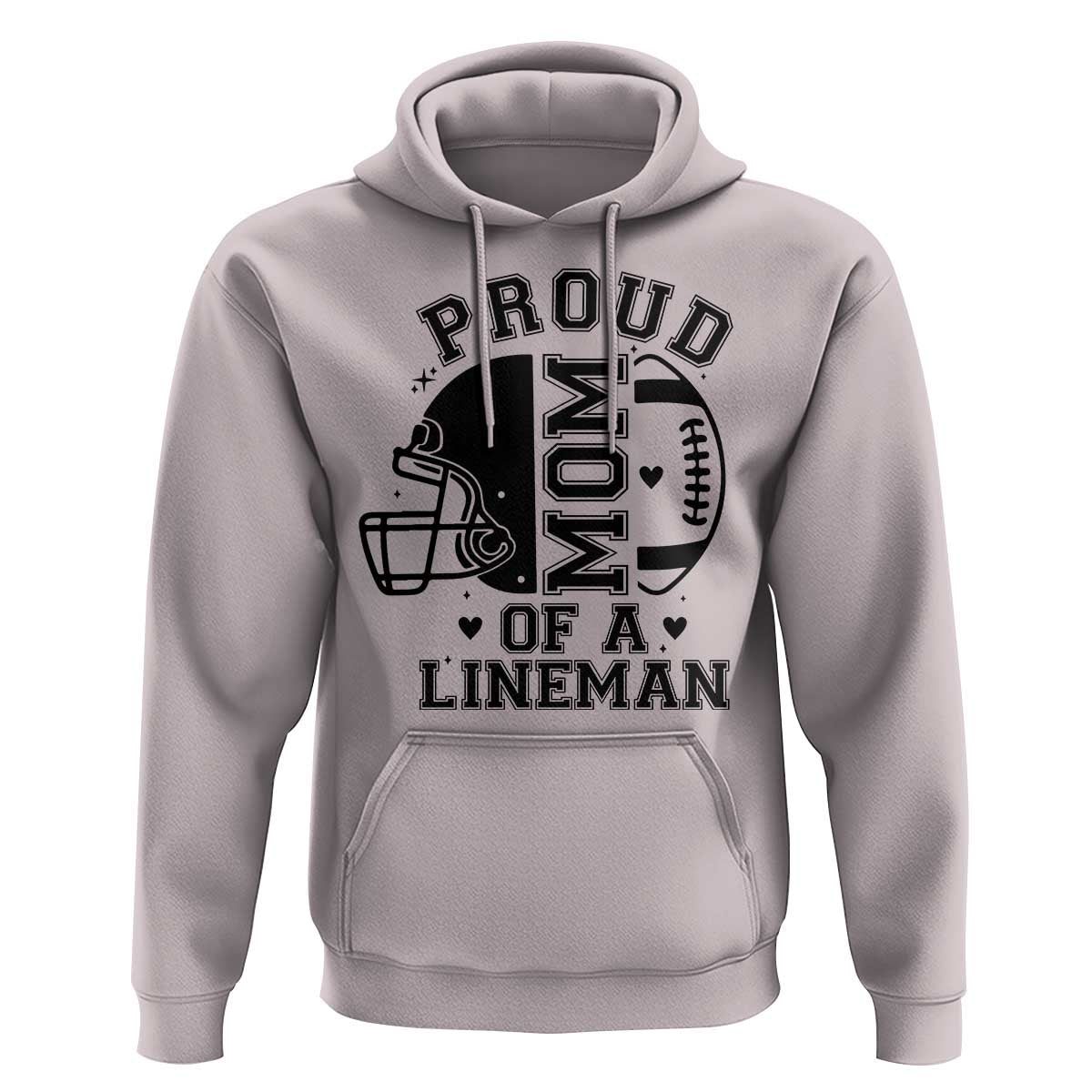 Proud Mom Of A Lineman Hoodie Football Fan Gift For Women - Wonder Print Shop
