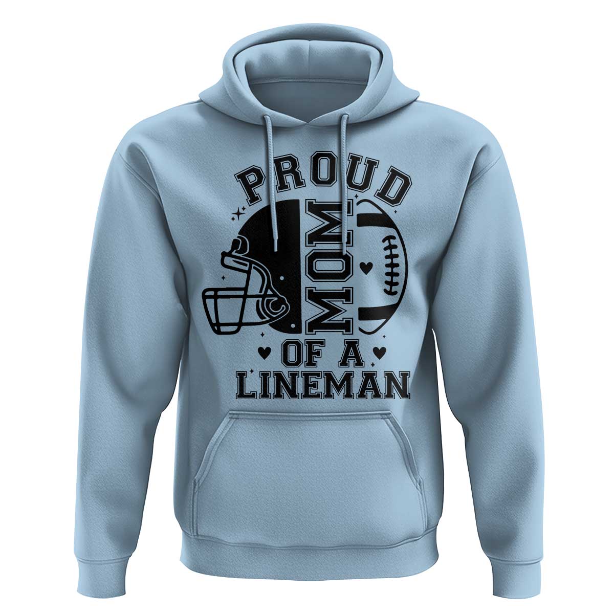 Proud Mom Of A Lineman Hoodie Football Fan Gift For Women - Wonder Print Shop