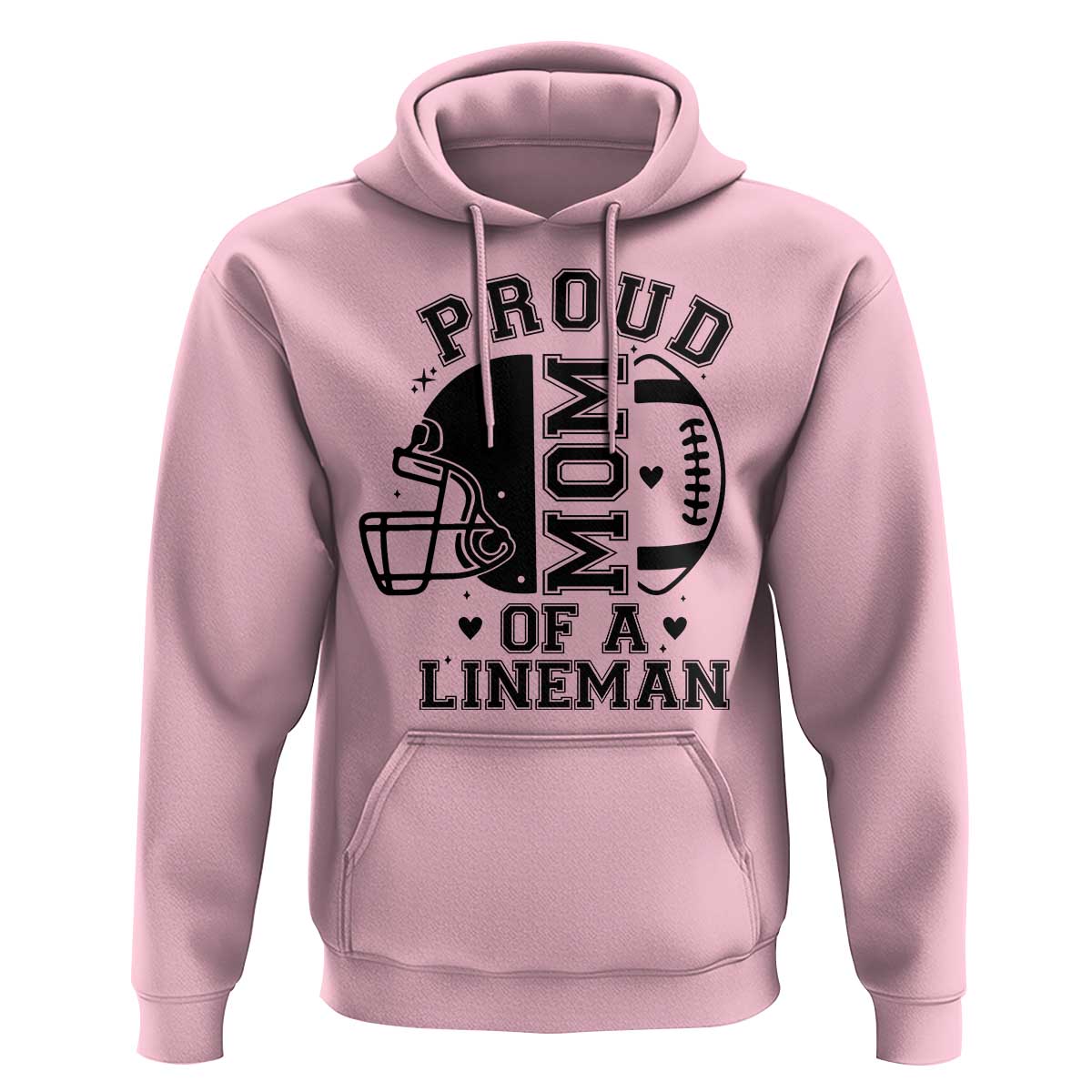 Proud Mom Of A Lineman Hoodie Football Fan Gift For Women - Wonder Print Shop