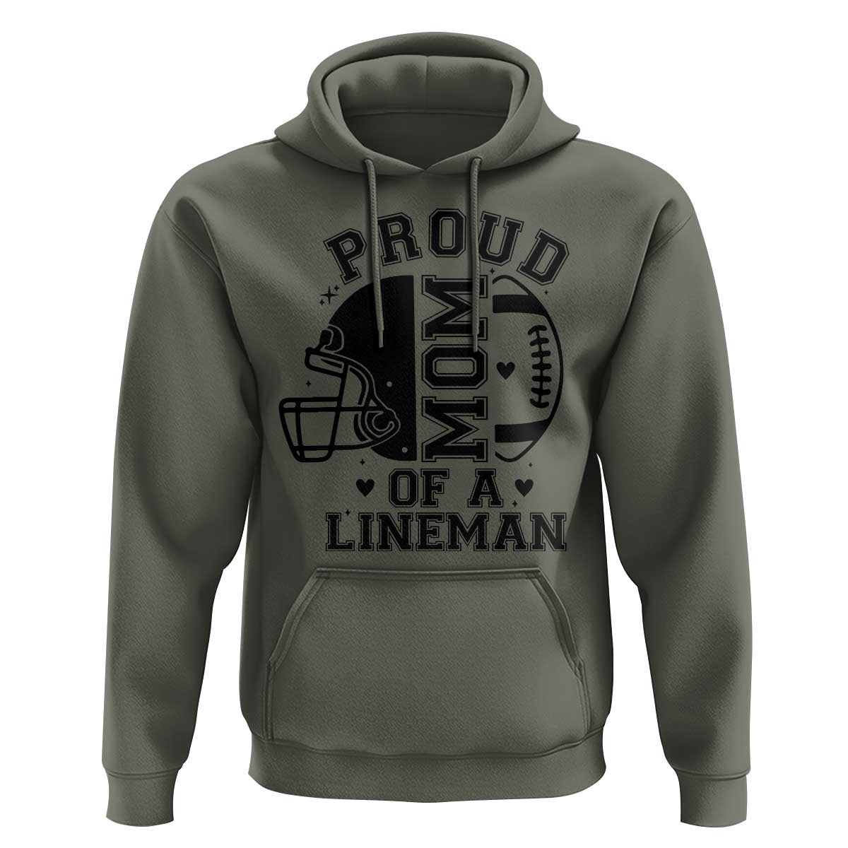 Proud Mom Of A Lineman Hoodie Football Fan Gift For Women - Wonder Print Shop