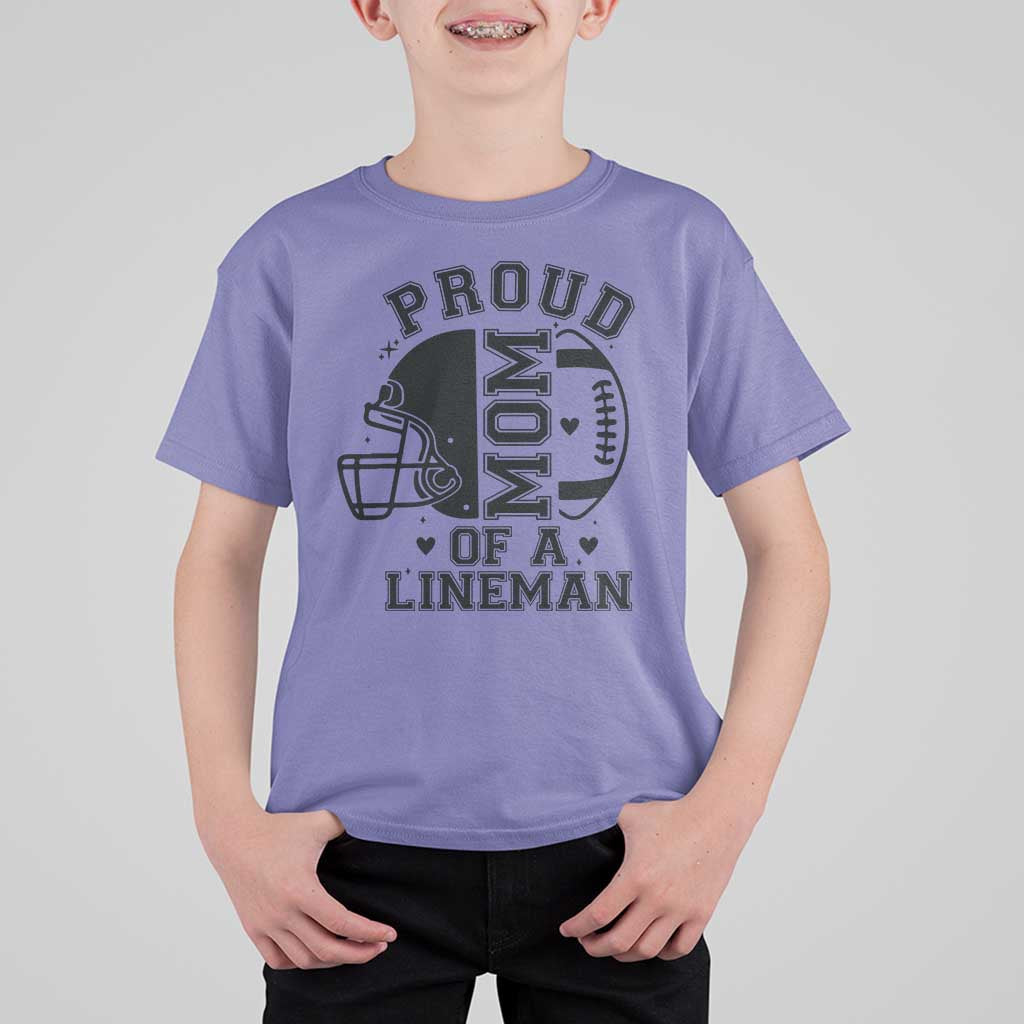 Proud Mom Of A Lineman T Shirt For Kid Football Fan Gift For Women - Wonder Print Shop