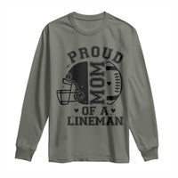 Proud Mom Of A Lineman Long Sleeve Shirt Football Fan Gift For Women - Wonder Print Shop