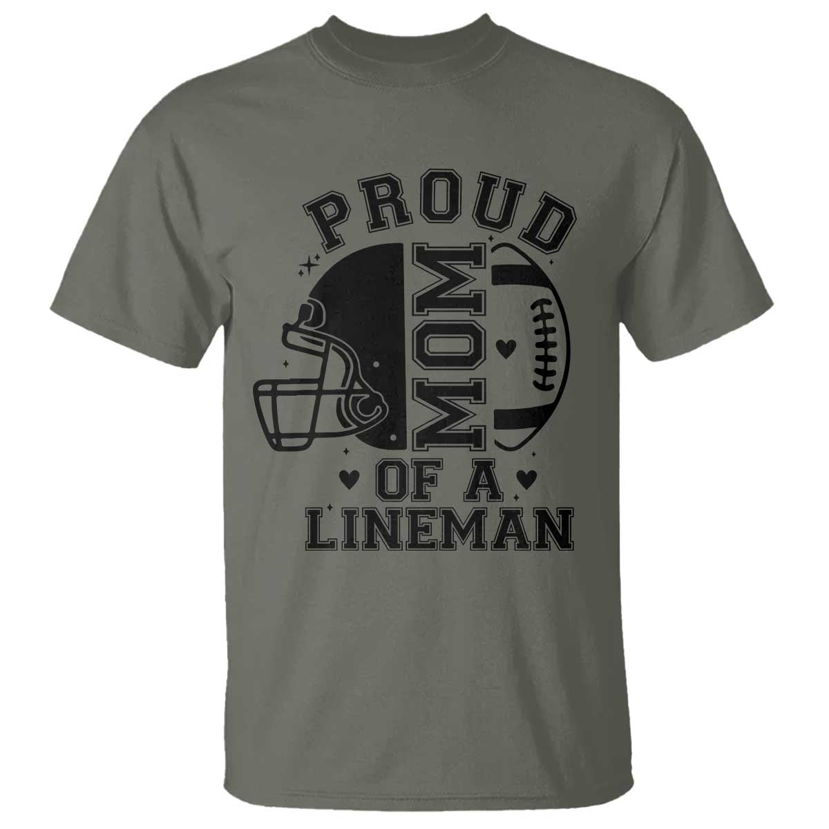 Proud Mom Of A Lineman T Shirt Football Fan Gift For Women - Wonder Print Shop