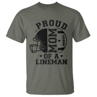 Proud Mom Of A Lineman T Shirt Football Fan Gift For Women - Wonder Print Shop