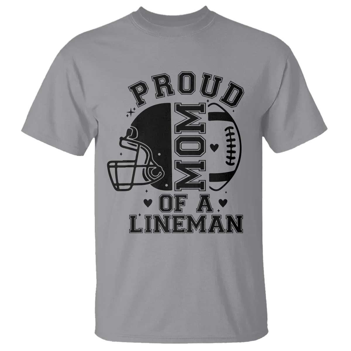 Proud Mom Of A Lineman T Shirt Football Fan Gift For Women - Wonder Print Shop