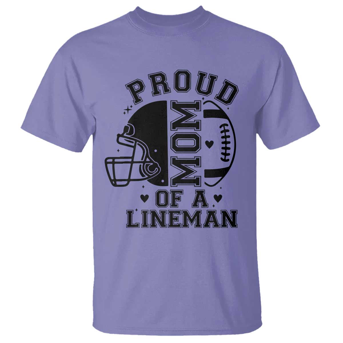 Proud Mom Of A Lineman T Shirt Football Fan Gift For Women - Wonder Print Shop