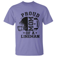 Proud Mom Of A Lineman T Shirt Football Fan Gift For Women - Wonder Print Shop