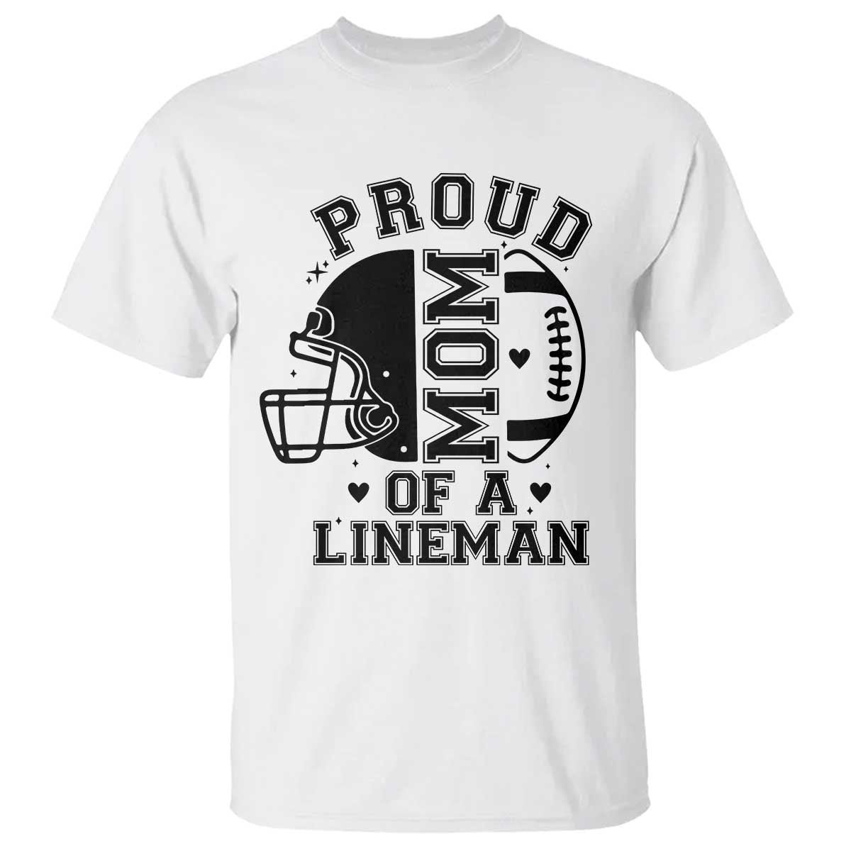Proud Mom Of A Lineman T Shirt Football Fan Gift For Women - Wonder Print Shop