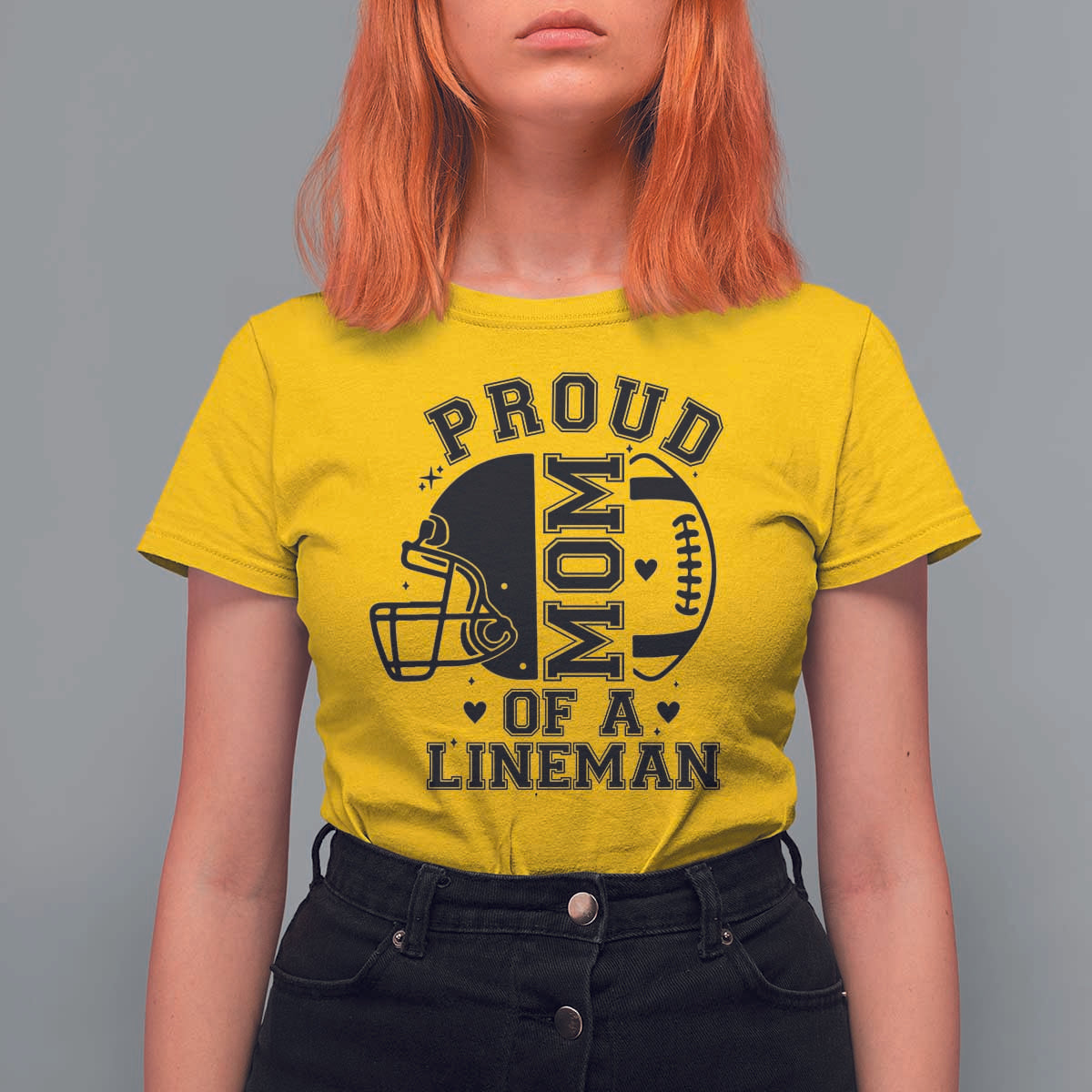 Proud Mom Of A Lineman T Shirt For Women Football Fan Gift For Women - Wonder Print Shop