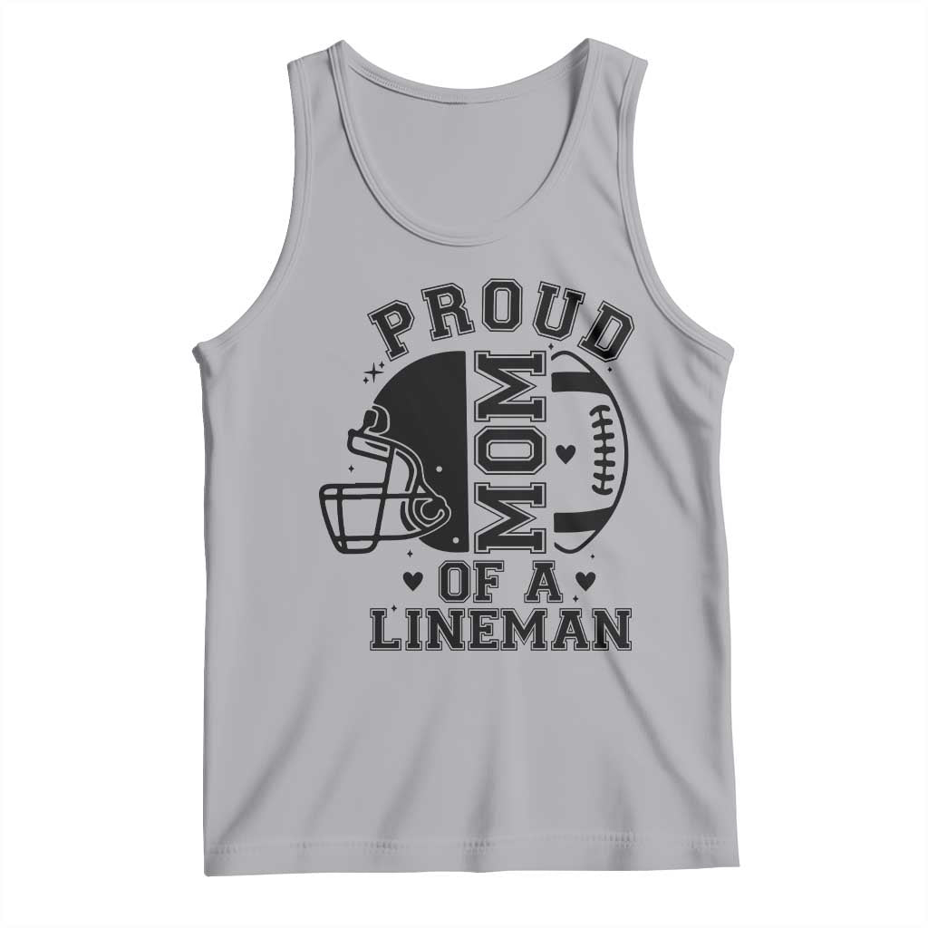 Proud Mom Of A Lineman Tank Top Football Fan Gift For Women - Wonder Print Shop