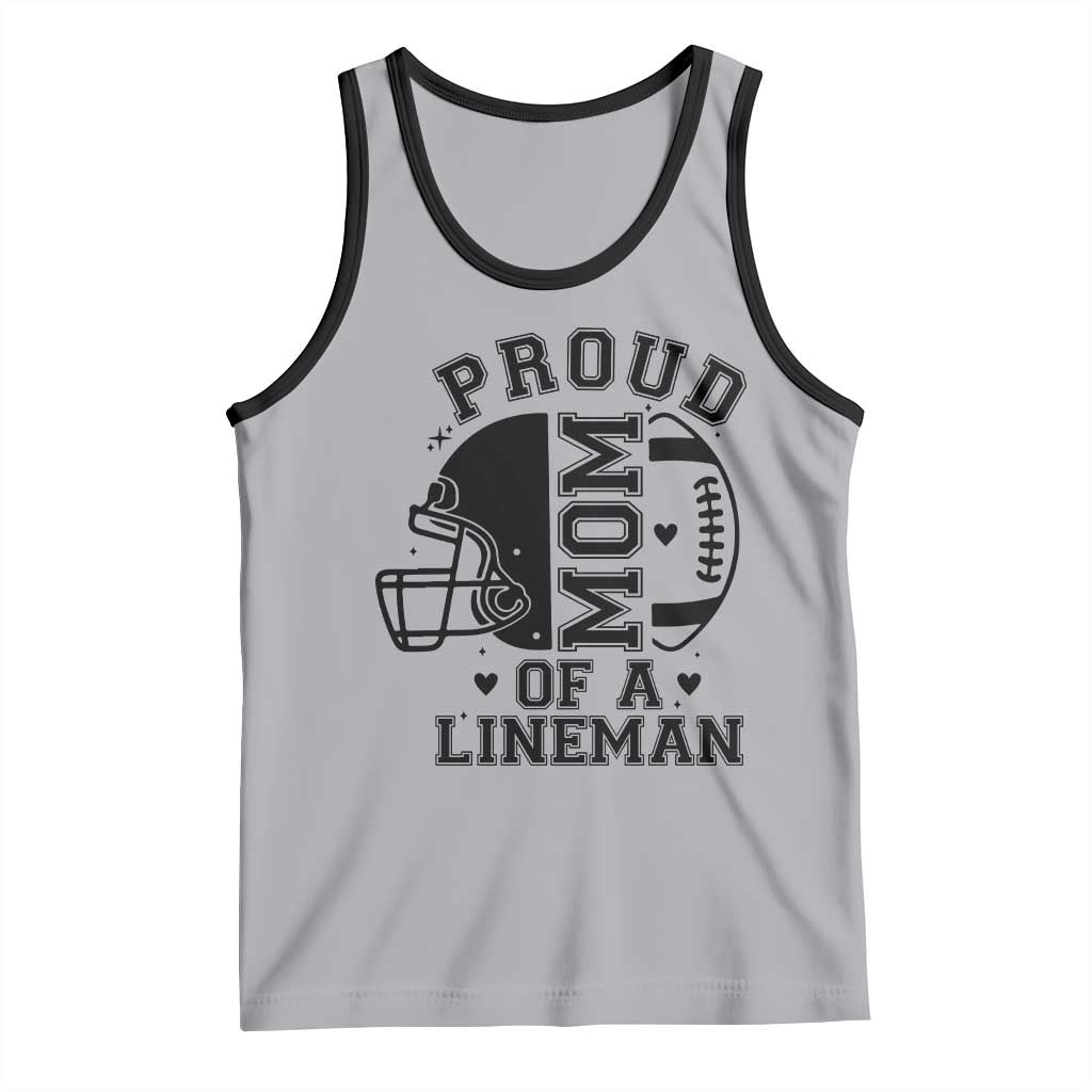 Proud Mom Of A Lineman Tank Top Football Fan Gift For Women - Wonder Print Shop