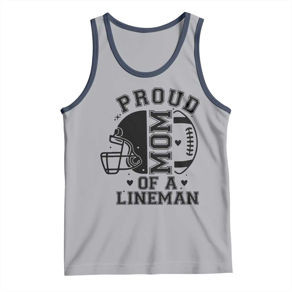 Proud Mom Of A Lineman Tank Top Football Fan Gift For Women - Wonder Print Shop