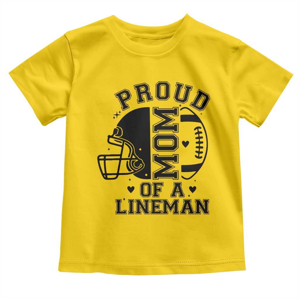 Proud Mom Of A Lineman Toddler T Shirt Football Fan Gift For Women - Wonder Print Shop