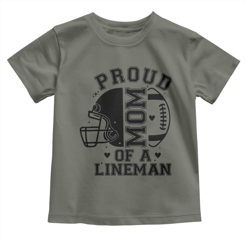 Proud Mom Of A Lineman Toddler T Shirt Football Fan Gift For Women - Wonder Print Shop