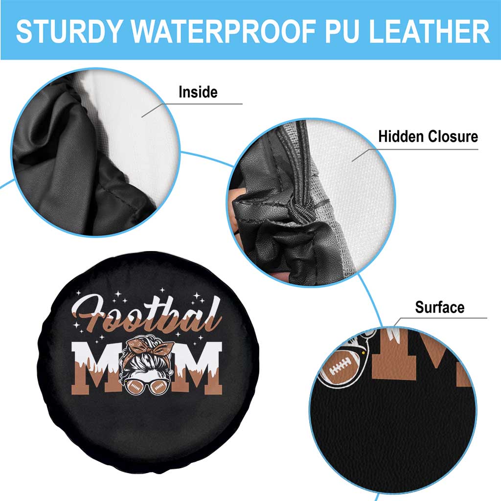 Football Mom Life Spare Tire Cover Sports Fan Gift For Women - Wonder Print Shop