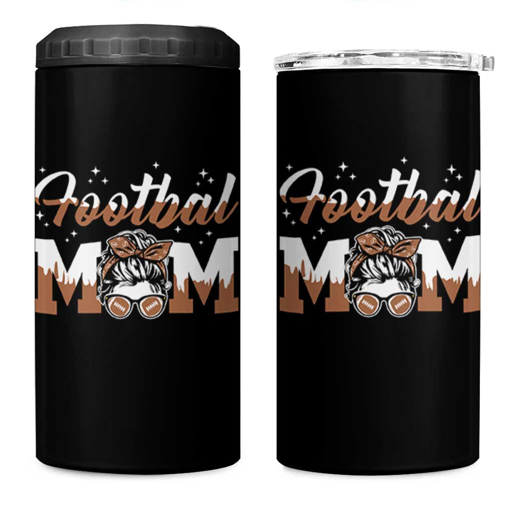 Football Mom Life 4 in 1 Can Cooler Tumbler Sports Fan Gift For Women - Wonder Print Shop