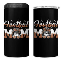 Football Mom Life 4 in 1 Can Cooler Tumbler Sports Fan Gift For Women - Wonder Print Shop