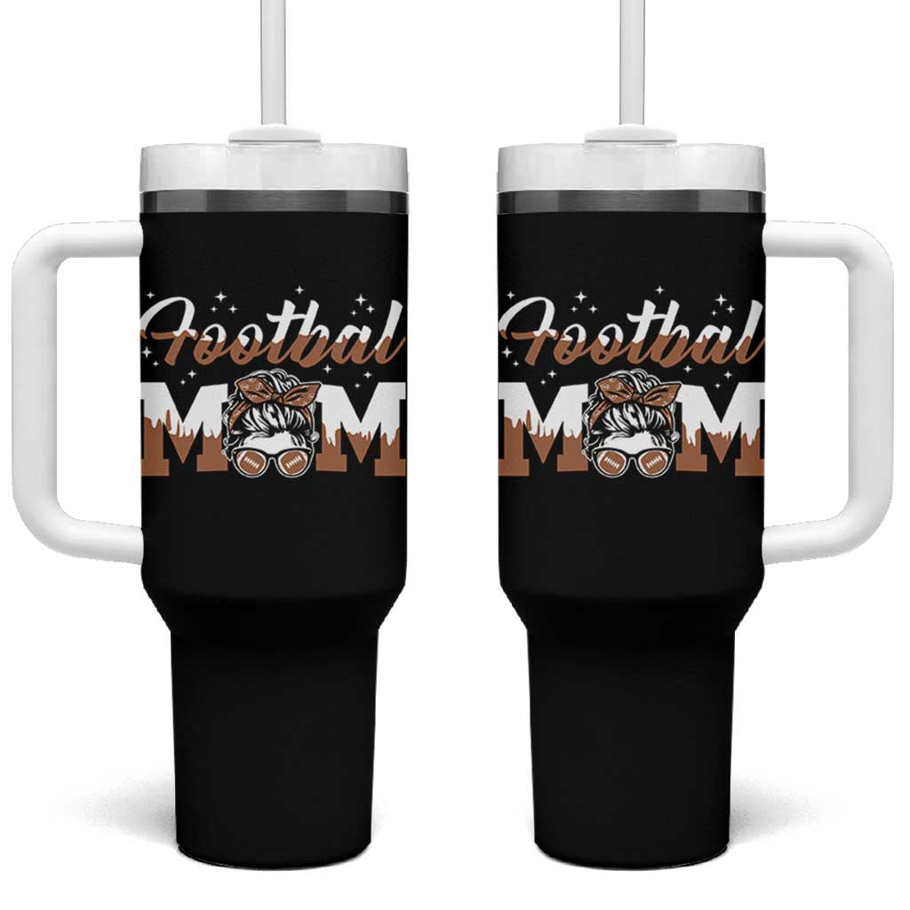 Football Mom Life Tumbler With Handle Sports Fan Gift For Women - Wonder Print Shop