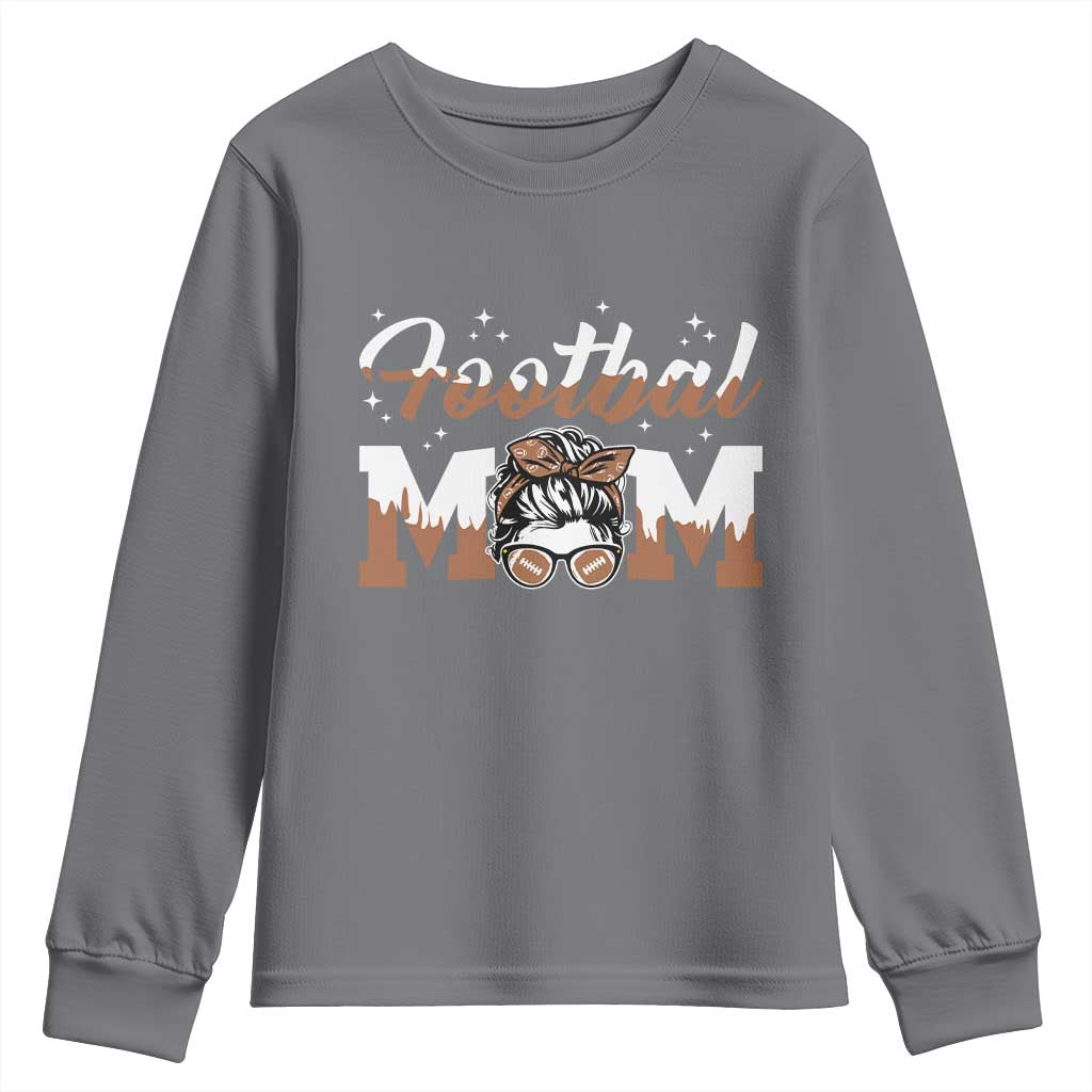 Football Mom Life Youth Sweatshirt Sports Fan Gift For Women - Wonder Print Shop