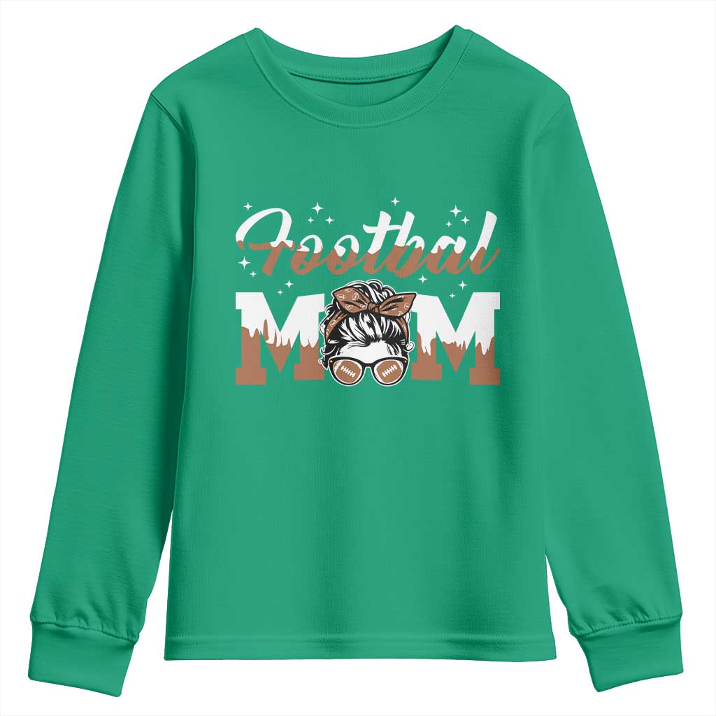 Football Mom Life Youth Sweatshirt Sports Fan Gift For Women - Wonder Print Shop