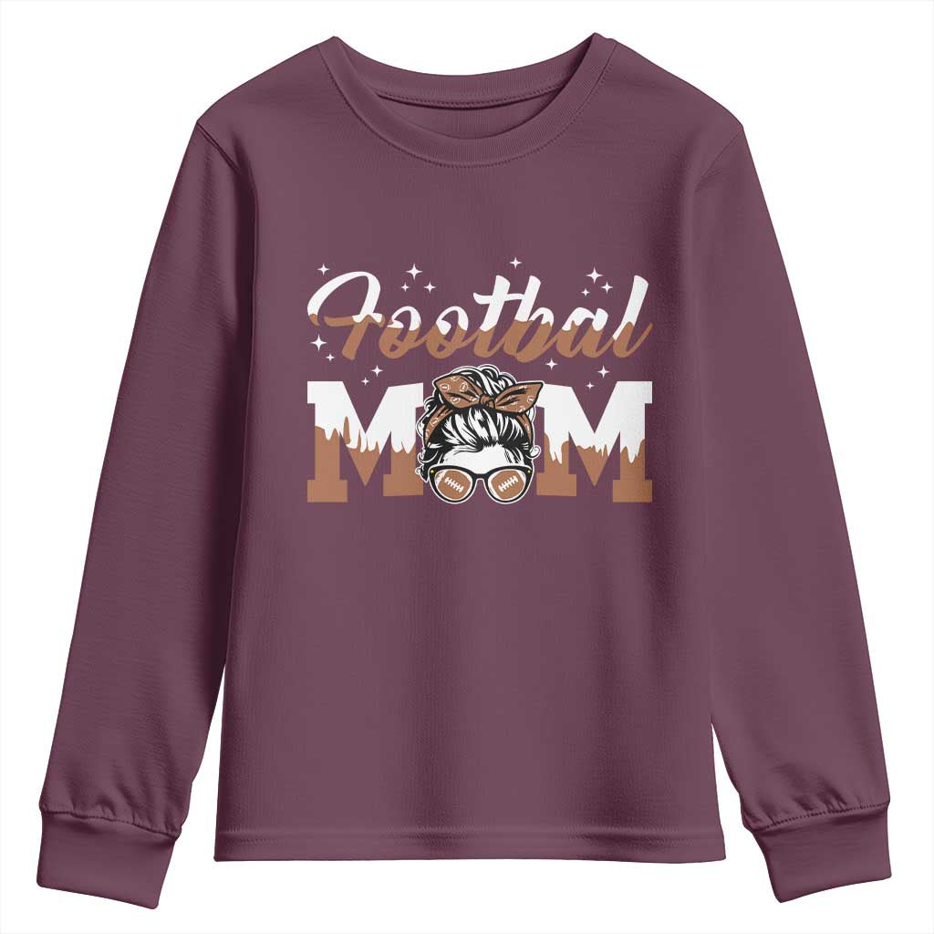 Football Mom Life Youth Sweatshirt Sports Fan Gift For Women - Wonder Print Shop