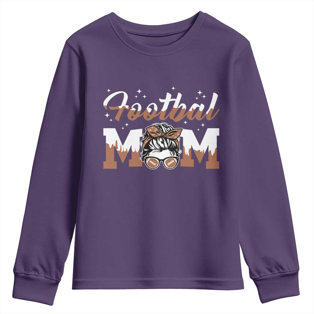 Football Mom Life Youth Sweatshirt Sports Fan Gift For Women - Wonder Print Shop
