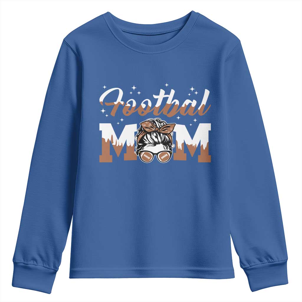 Football Mom Life Youth Sweatshirt Sports Fan Gift For Women - Wonder Print Shop
