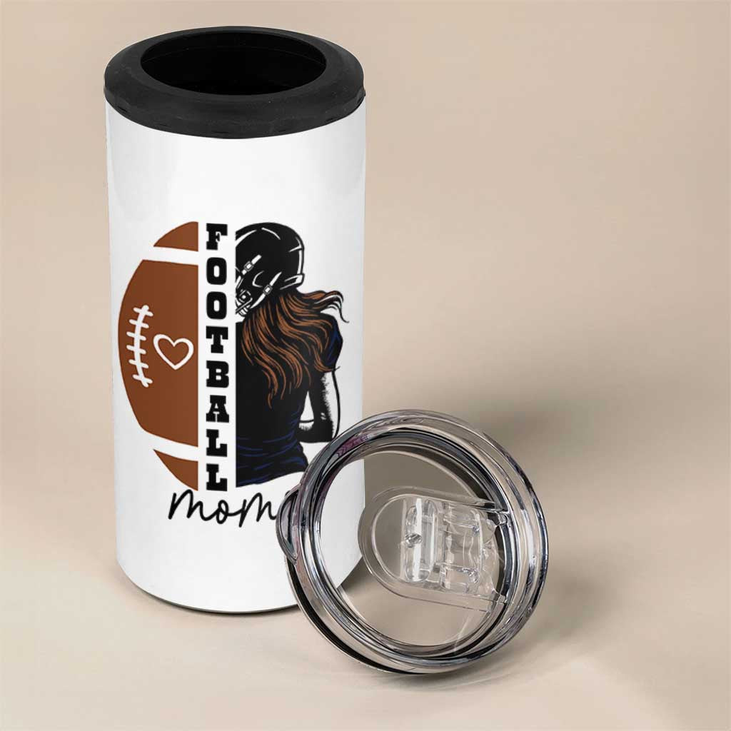 Proud Football Mom 4 in 1 Can Cooler Tumbler Game Day Supporter Gift - Wonder Print Shop