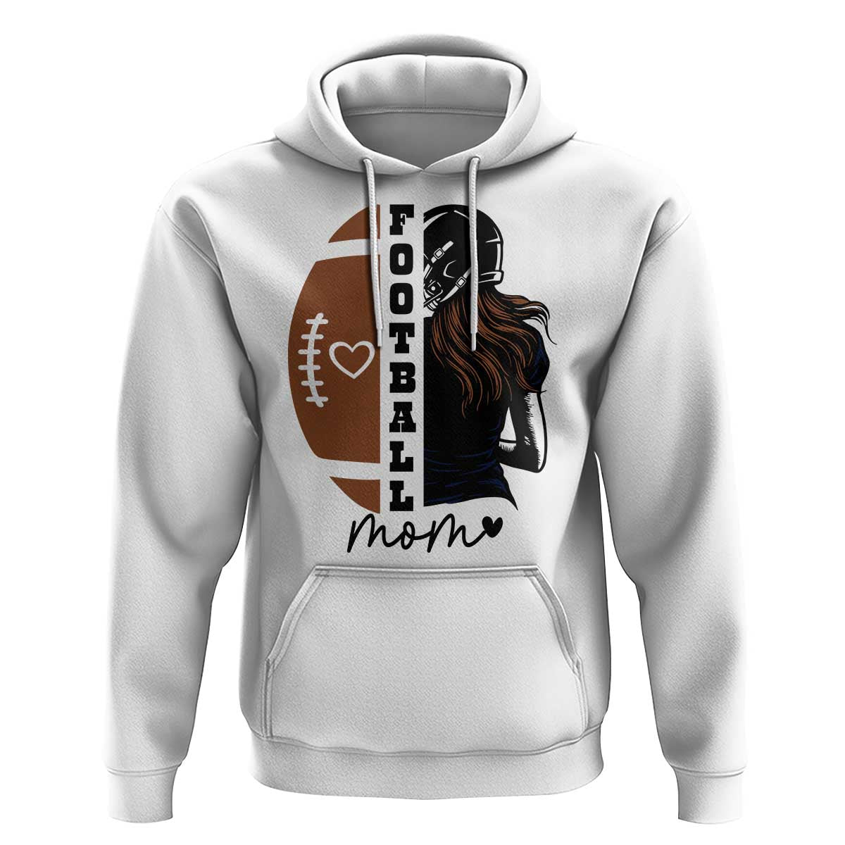 Proud Football Mom Hoodie Game Day Supporter Gift - Wonder Print Shop
