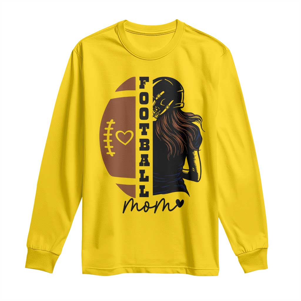 Proud Football Mom Long Sleeve Shirt Game Day Supporter Gift - Wonder Print Shop