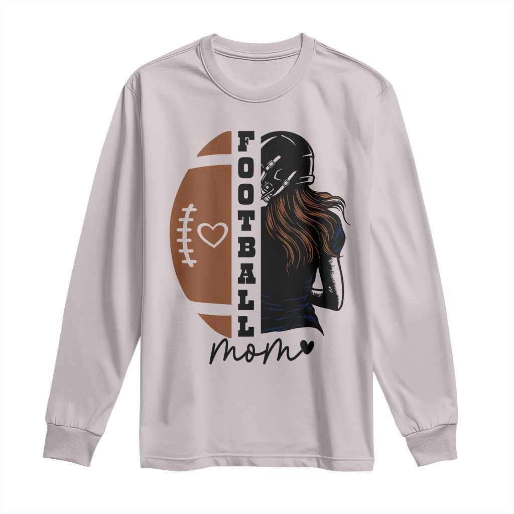 Proud Football Mom Long Sleeve Shirt Game Day Supporter Gift - Wonder Print Shop