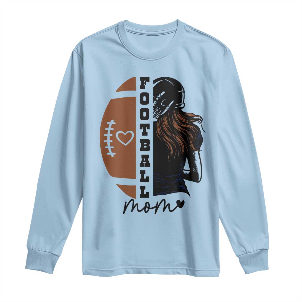 Proud Football Mom Long Sleeve Shirt Game Day Supporter Gift - Wonder Print Shop