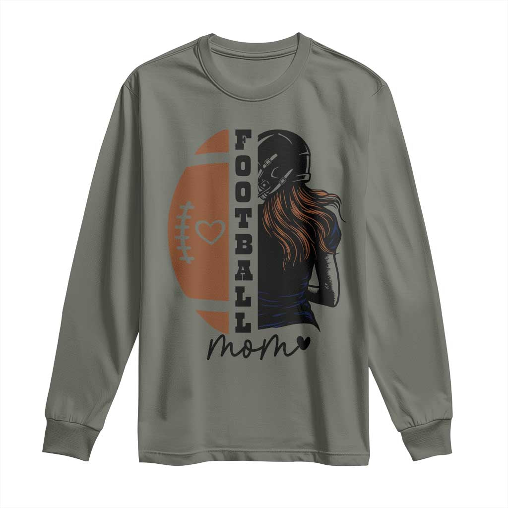 Proud Football Mom Long Sleeve Shirt Game Day Supporter Gift - Wonder Print Shop