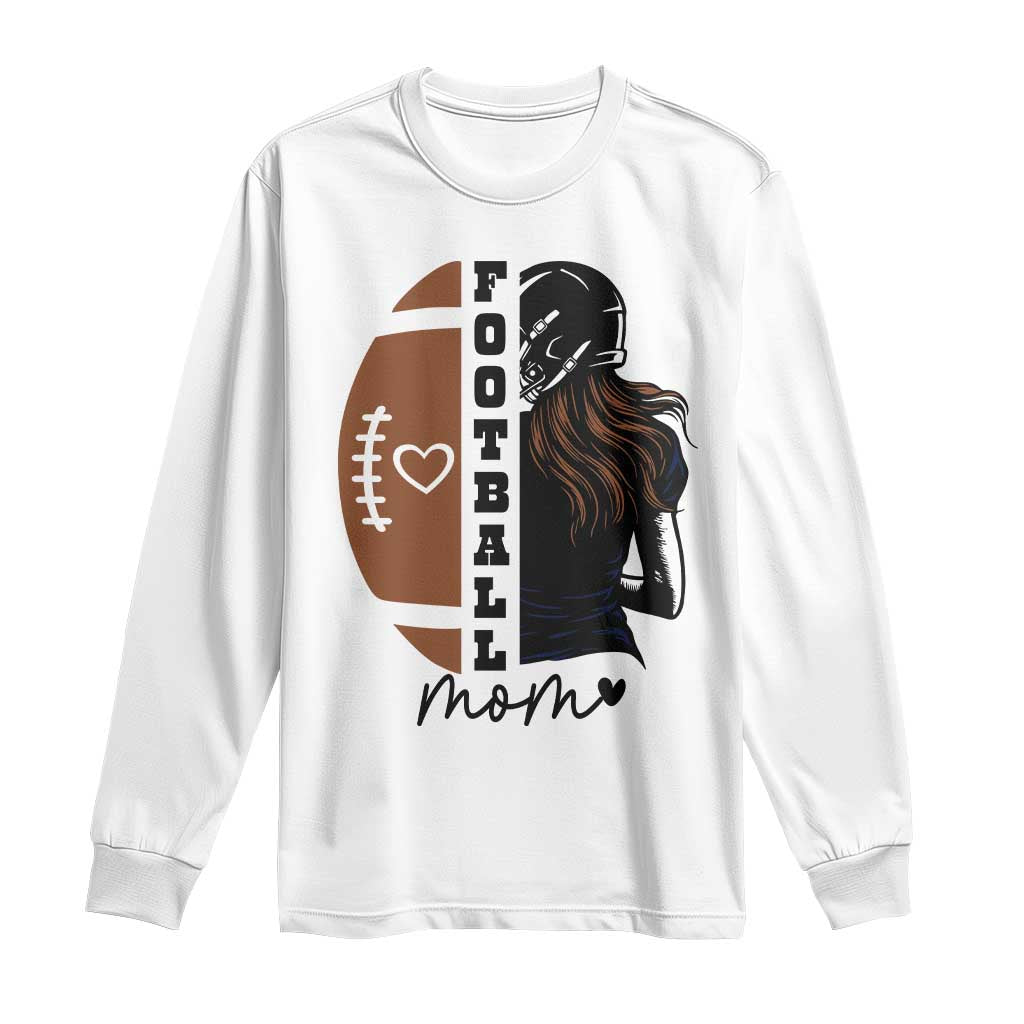 Proud Football Mom Long Sleeve Shirt Game Day Supporter Gift - Wonder Print Shop