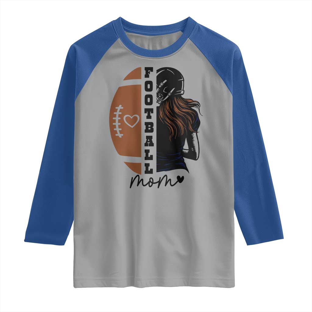 Proud Football Mom Raglan Shirt Game Day Supporter Gift - Wonder Print Shop