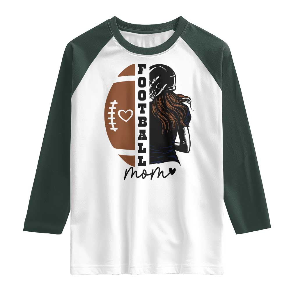 Proud Football Mom Raglan Shirt Game Day Supporter Gift - Wonder Print Shop